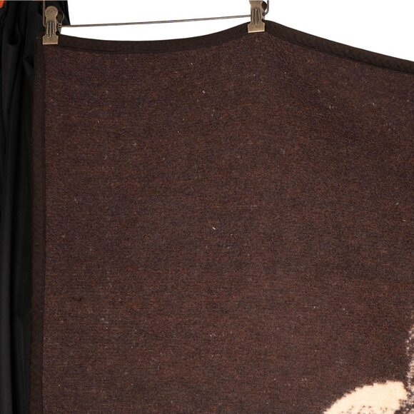 TAC VTG Horse Throw Blanket Brown Galloping Water Reversible Western USA - Picture 4 of 9